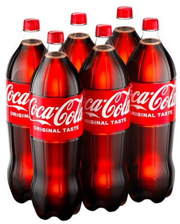 Coca-Cola Original Taste, Tutto il Gusto Originale di Coca-Cola in Bottiglia PET 100% Riciclabile, Bevanda Analcolica - 6 Bottiglie da 2L