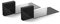 Meliconi Ghost Cube Soundbar Schwarz, Kabelabdeckung mit Glasablage für Soundbar