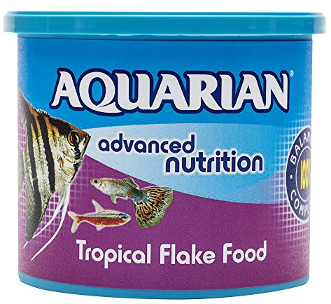 AQUARIAN Complete Nutrition, Aquarium Tropical Fish Food, Flakes, 200 g Container