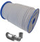 Seilwelt 8mm Expanderseil 20m Gummiseil + 30 Karabiner Gummileine Planenseil Seil Plane in Weiss
