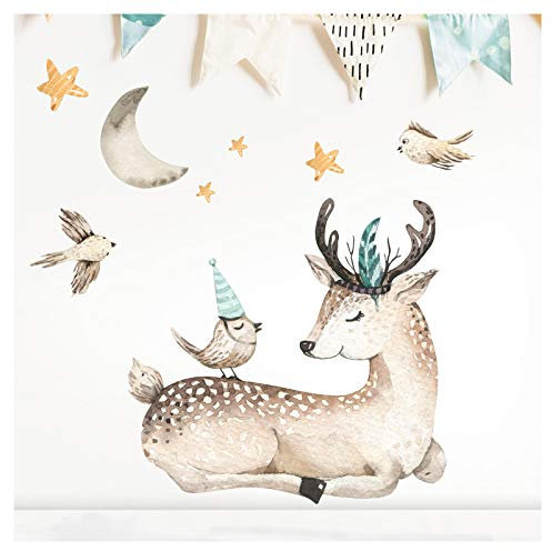 Little Deco Reh mit Vogel Mond und Sterne DL212-11