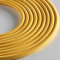Klartext - Cavo tessile tondo LUMIÈRE per illuminazione, 3x0,75mm, Giallo, 3mt.|Attenzione: cavo terra incluso! Massima sicurezza anti scossa!