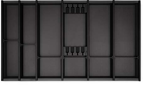 SOTECH Besteckeinsatz Cuisio anthrazit für 900 mm Korpusbreite Tiefe 473 mm mit Messerblock für Legrabox