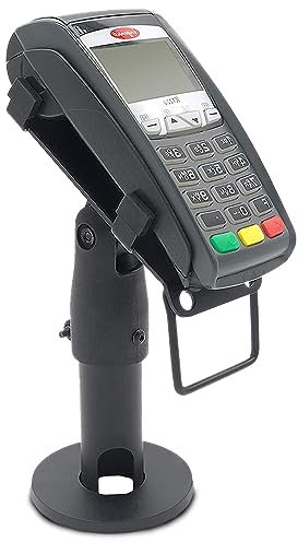 POS VALLEY- Ergonomischer Halter für Ingenico iCT 220/250 Zahlungsterminal - POS-Stand für EC-Terminal mit Griff, 180° Drehung, 45° Neigung, Befestigung mit Schrauben oder Klebepad