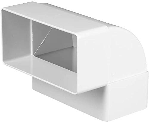 Swettews Flachkanalsystem Abluftkanal Flachkanal Bogen Umlenkstück Verbinder Kniestück Reduktion Flexschlauch Abluft (55/110, Kniestück 90°)