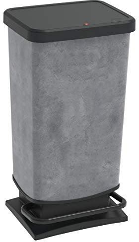 Rotho Paso Mülleimer 40l Farbe:Beton