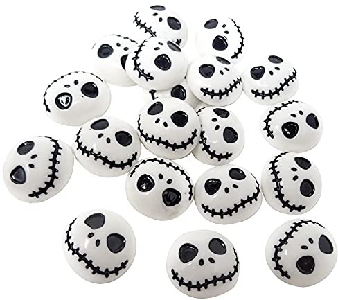 Honbay 20PCS Halloween Decorations Glue on Ghost Slime Beads Flatback Resin Charms for Scrapbooking, Hair Clip, Phone Case, DIY Crafts