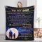 Sinlley To My Dad Überwurfdecke von Tochter und Sohn, 127 x 101 cm, Geburtstagsgeschenk für Papa – weiche Decken, leicht, Picknick, Outdoor, Reisen