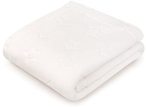 Pepi Kuscheldecke 70x100 cm - Baby Blanket - Babydecke Flauschig - Baby Decke Neugeborenen - Fleecedecke Kinder für Jede Jahreszeit - Schmusedecke Baby mit Sterne - Creme