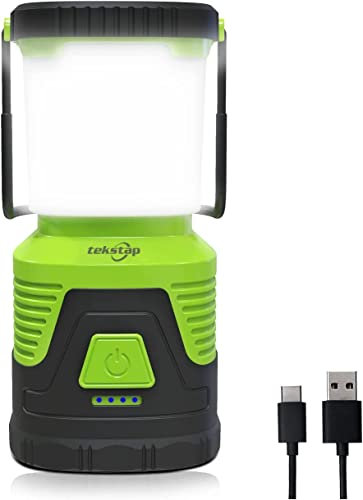 Tekstap Lámpara Camping IP54, Linterna de Camping Led Recargable Luces de Campamento 1000LM, Linterna para Interrupciones de Energía, Emergencia, Huracán, Cable USB Incluido (Moderno)