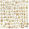 WJIAEER 100 Gold DIY Ornamente – Edelstahl Charm – Armband Charm – Charms Creation Bijoux – für die Schmuckherstellung und Heimwerkerarbeiten
