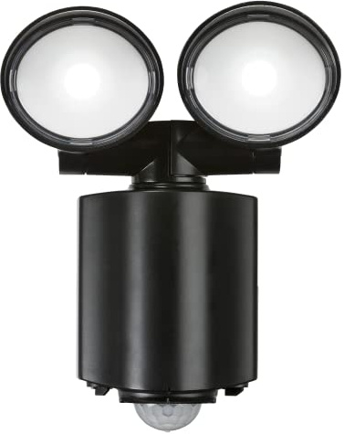 Knightbridge 230V IP55 Twin Spot LED Security Light - Black