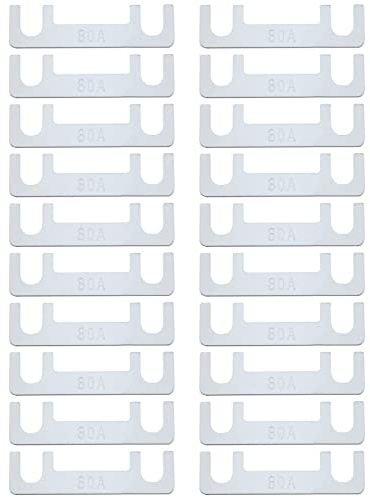eMagTech 20Pcs Flat Fuse Strip Replacement Mixed Amp Strip Fuse Automotive Flat Fuse Blades Flat Fuse Blocks Car Accessories DC 32V
