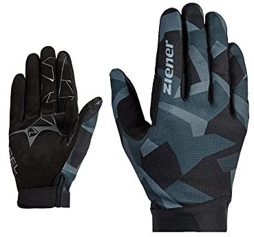 Ziener Herren CNUT Fahrrad/Mountainbike/Radsport-Handschuhe | Langfinger mit Touchfunktion - atmungsaktiv,dämpfend, Black, 7,5