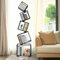 Weltallina Bücherregal, 5-stöckiges Bücherregal, schwarz, 170,2 cm hoch, schwarzes Bücherregal, modernes Bücherregal, Aufbewahrungsregale für CDs/Bücher/Heimdekoration, Ausstellungsregal für