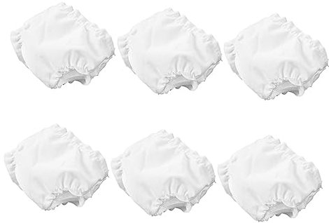 Toyvian 6 Stk Puppenhöschen Zubehör Für Actionfiguren Puppe Unterhosen Spielzeug Puppenhaus-unterwäsche Puppen-anziehzubehör Puppenwindeln Babypuppenkleidung Beweglich Stoff Unterhemd Weiß