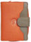 LOLUNA® Porte-Monnaie Cuir Fermeture hermétique - Portefeuille - Compagnon - spacieux, Fonctionnel pour Ranger 9 Cartes, Billet, Monnaie, identité, permis, Idée Cadeau pour Femme (Orange Multicolore)