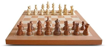 Chessnut Air+ Electronic Chess Set with Full Wooden Board, Extra Queens, LEDs, AI Adaptive Game and App with Computer Chess Board for Ages 8 and Up, 2 Players