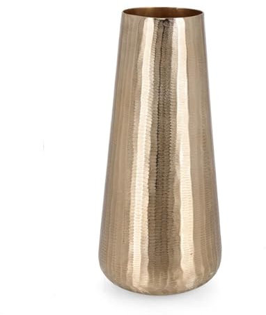 Magie di Natale Dekorativer Übertopf Chisel aus Aluminium in Gold (45 cm)