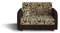 ALTDECOR Wohnzimmer Couch mit Schlaffunktion, Polstercouch rückenecht gepolstert, ideal als Gästebett - TWIC- 132x98x86 cm Beige/Dunkelbraun