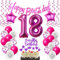 decorazione 18 anni compleanno ragazza Rosa palloncini 18 anni ragazza decorazioni compleanno 18 anni ragazza Rosa 18 anni ragazza palloncini compleanno rosa Decorazioni per torte 18 anni ragazza