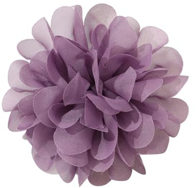 Kingke Broche élégante en forme de camélia en mousseline de soie pour femme, Tissu, Violet, Florale, Broche, Accessoire de décoration, Motif floral