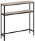 VASAGLE Console pour Couloir, Table de Salon Fine à 2 Niveaux, Table d’Appoint avec 2 Étagères, 20 x 80 x 80 cm, pour Salon, Couloir, Entrée, Grège Chiné et Noir d'encre LNT130K02V1