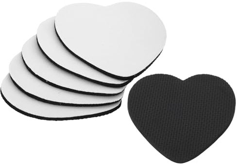 PATIKIL sous-Verres Vierges pour Sublimation, Lot de 24 sous-Verres en Forme de Cœur de 3,54 Pouces pour Artisanat DIY, Blanc