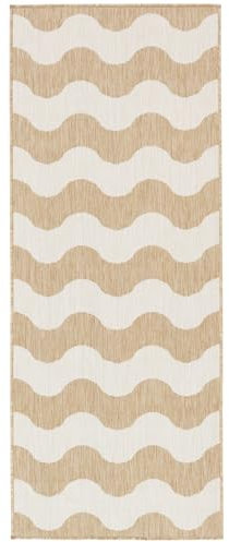 RugVista Mare Teppich - Beige Teppich 80x200 Moderner, Läufer Teppich