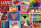 Bluebird Puzzle - Collage, Liebe in Farbe, 1000 Teile Puzzle - Herzen in Allen Farben - Puzzle für Erwachsene