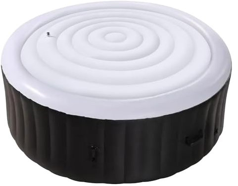 YIQIYOU Whirlpool-Abdeckung Rund Aufblasbar energiesparend Spa-Abdeckungen für Whirlpool, wasserdicht und isoliert Abdeckung Winddicht & regendichte Whirlpool-Abdeckung (Größe : 145cm/4.7 Ft)