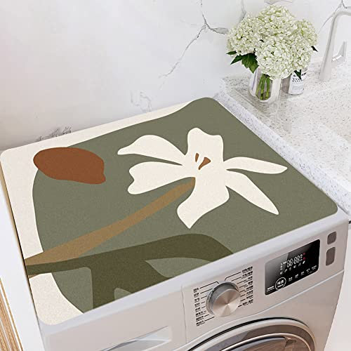 QHanky Housse de Réfrigérateur 65 * 90cm,Housse de Protection Diatomite Tapis de Bainpour Réfrigérateur Couvercle Anti-poussière Polyvalent Housse de Machine à Laver pour Réfrigérateur Lave-Linge