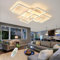 SITAFU LED Deckenleuchte Dimmbar,Wohnzimmerlampe, Modern Wohnzimmer Deckenleuchte 120W 8 Rechteckig mit Fernbedienung,Kreative Acryl Rechteck Design Deckenlampe