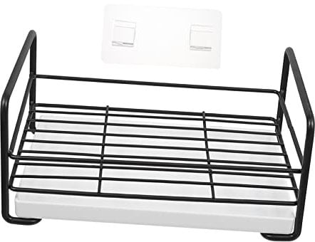 TOPBATHY Soporte Inoxidable Para Esponjas De Cocina Estante Drenaje Con Diseño De Agua Organizador Compacto Para Fregadero y Superficies De Trabajo