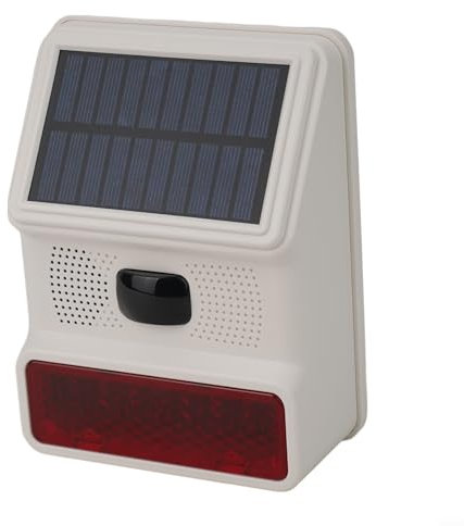 Heller und auffälliger kabelloser Outdoor-Stroboskoplicht mit Solarenergie, wasserdichte Sirene (WLAN)