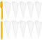 PGKDYC 20Pcs Grout Bag with 2Pcs Tile Caulk Tool, Heavy Duty Tip Tear Puncture Resistant Cement Sealer Bag, Clear, Grout Tool for Mortar Cement Tile