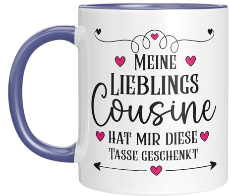 Taza con texto | Mi prima favorita me ha regalado esta taza, taza de café para primos, idea de regalo para cumpleaños o Navidad
