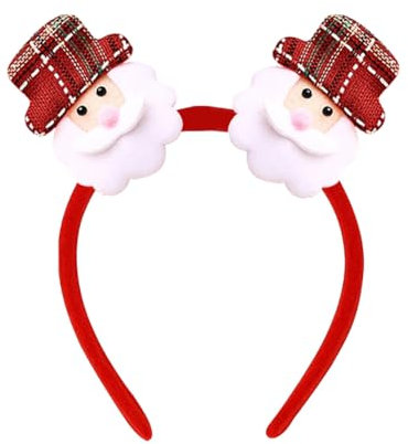 Bandeau de Noël Lumineux de Père Noël, Bonhomme de Neige, Renne Serre-Tête de Noël pour Enfants Adultes Bandeaux de Noël Serre Tete Lumineux à LED Accessoires de Cheveux Cadeaux de Noël