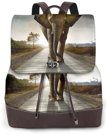 GDSOPHLK Elephant Einfacher Rucksack mit großer Kapazität, Business-Computer-Rucksack, Wanderrucksack, Arbeitstasche, Unisex, modisch, Schwarz , One size