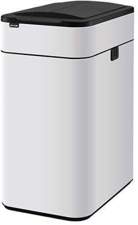 poubelles Poubelle automatique en acier inoxydable avec couvercle, poubelle de cuisine à ailes ouvertes, poubelle intelligente moderne de 9/15/30/50/60 L for un usage domestique et commercial Poubelle