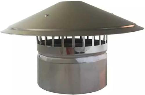 Ventilating Cowl, Stainless Steel Chimney Cowl Cap Cover, Exterior Wall Fresh Air Outlet, Roof Pipe Exhaust Tube End(150mm/5.9in)