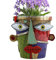 Einzigartiger Kopf Pflanzgefäß | Vintage Harz Blumentopf | Einzigartiger Indoor und Outdoor Pflanzgefäß Großer Retro Gesicht Blumentopf Kreative Kunst Dekoration
