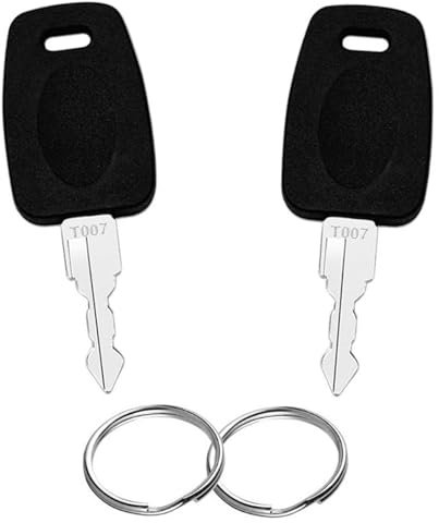 GIONAR 2Pcs Cle TSA 007 Universel, Cle pour Cadenas TSA et Serrure Valise, Matériau Métallique, avec 2 Porte-clés, TSA007 Multifonctionnelles Clés pour Valises, Sacs à Roulettes, Sacs à Dos, etc.