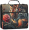Funny Tiger Sniffs Rose Binder Zipper Organizer 3 Ring Binders 1.5 Inch D Ring Binders with Strap Middle School Bag Portfolio & Case Ring Folder Holder