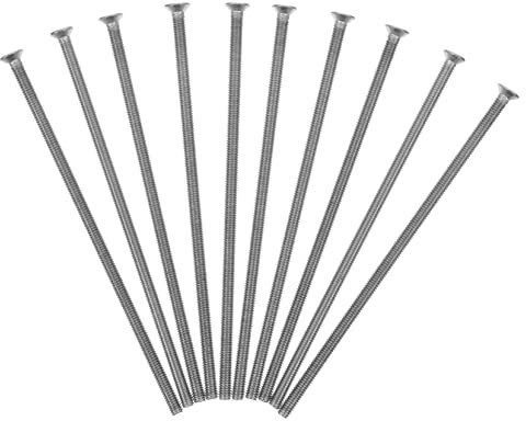 FOYTOKI 10pièces Vis Inoxydables Longues Pour Fixation Prises Et Plaques Murales Vis Plates Acier Inox Pour Réparation Et Entretien Domestique Et Bureau