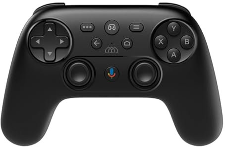 Nonic Homatics Wireless Gaming Controller für Android Smart TV, PC, Laptop, Tablet und TV-Stick | Dual-Vibrationsmotoren, Gyroskop & Google Assistant | kabelloses Bluetooth Gamepad Schwarz