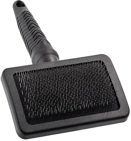 SOTNOS SLICKER BRUSH for Dogs & Cats – Detangling Grooming Brush with Fine Wire Bristles and Removes Loose Hair and Mats – Gentle & Effective – Small, Medium and Large Sizes – Single Pack_Large