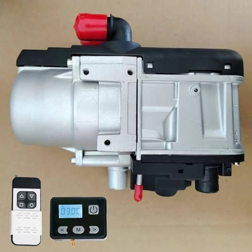 12v 5kw Diesel-warmwasserbereiter, Ferngesteuertes Warmwasserbereiter-set, Warmwasserbereiter Für Wohnmobil, Wohnmobil, Boot, Lkw, Anhänger, Wasserheizgerät, Standheizung(Size:12V,Color:schwarz)