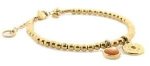 QOSS Armband ZOEY gold canyon mit Disk