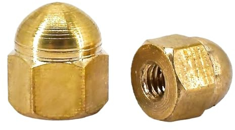 Stainless Steel Dome Cap Nuts, M3-M16 Stainless Steel Brass Domed Acorn Hex Cap Nuts Multicolor Assorted Packs(Gold,M14)